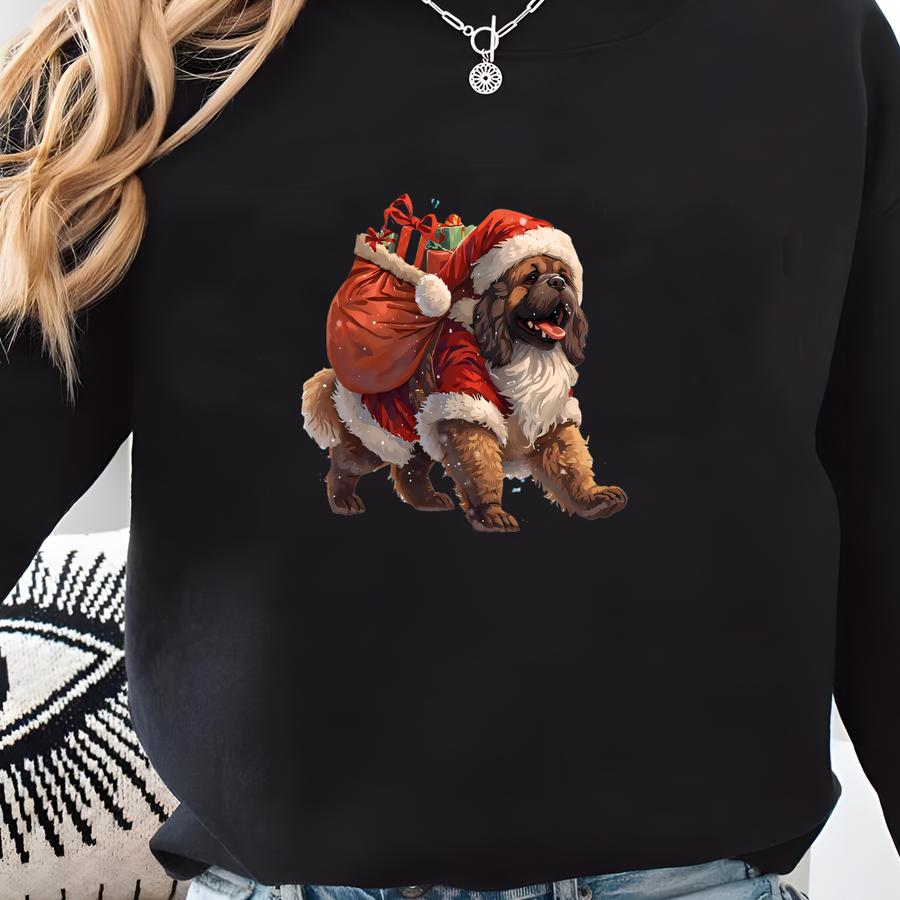 Tibetan Mastiff Christmas Sweatshirt: Santa Dog Lovers Gift Tee Sweatshirt