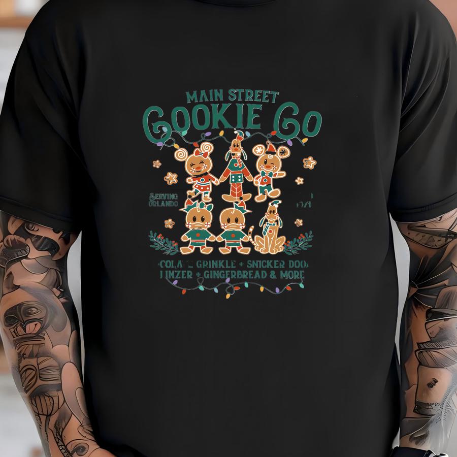 Main Street Cookie Co Christmas Sweatshirt, Retro Gingerbread Holiday Crewneck, Cozy Bakery Pullover, Sweet Festive Gift For Bakers Shirt