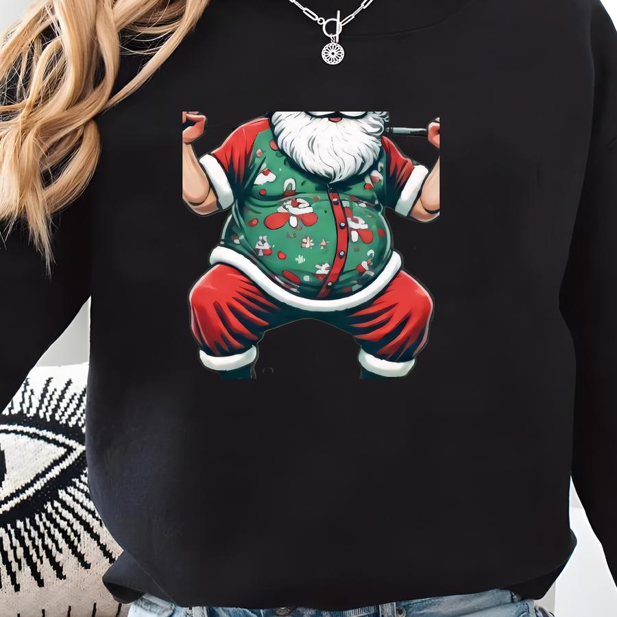 Funny Santa Diddly Squat Christmas Tee: Holiday Humor Apparel Sweatshirt