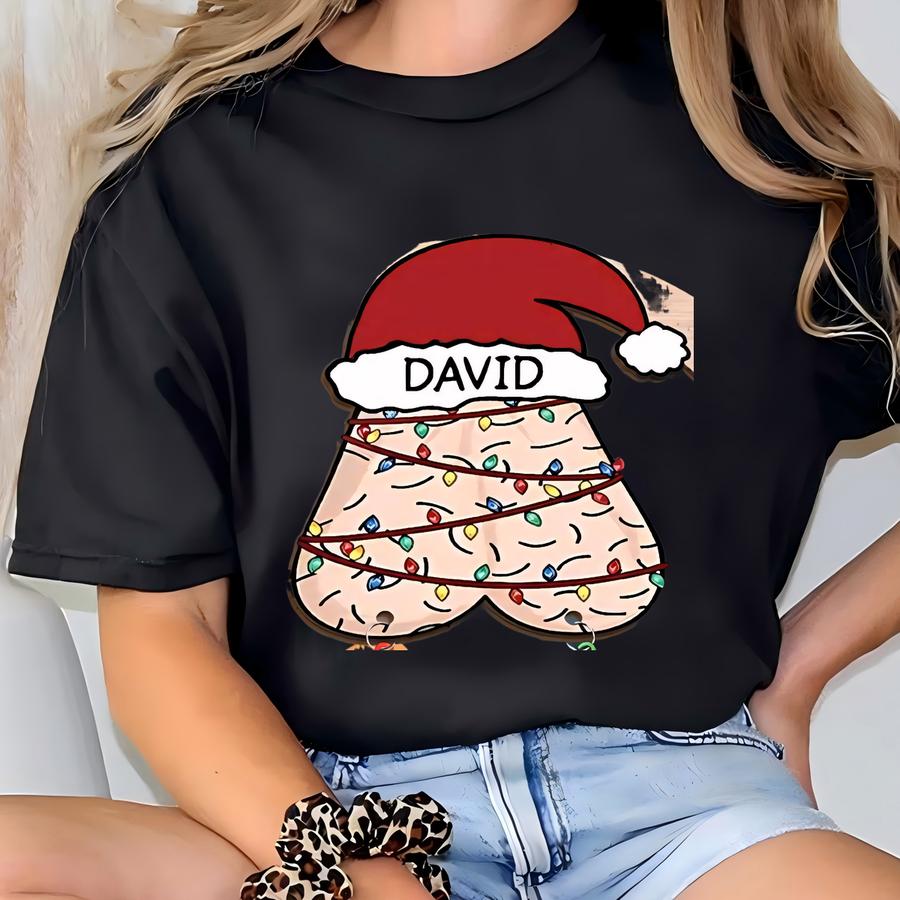 Personalized Only You Can Jingle My Bells, Ornament Gift For Couples, Funny Adult Humor Decor, Mr Mrs Holiday Keepsake, Christmas Gag Gift T-shirt