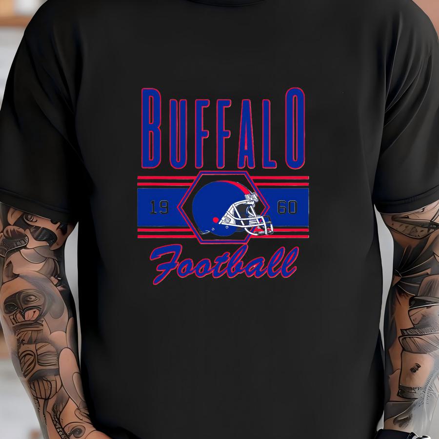Retro Buffalo Football Unisex Sweatshirt, New York Buffalo Football Crewneck Hoodie, Distressed Football Sweatshirt ,game Day Gift T-shirt