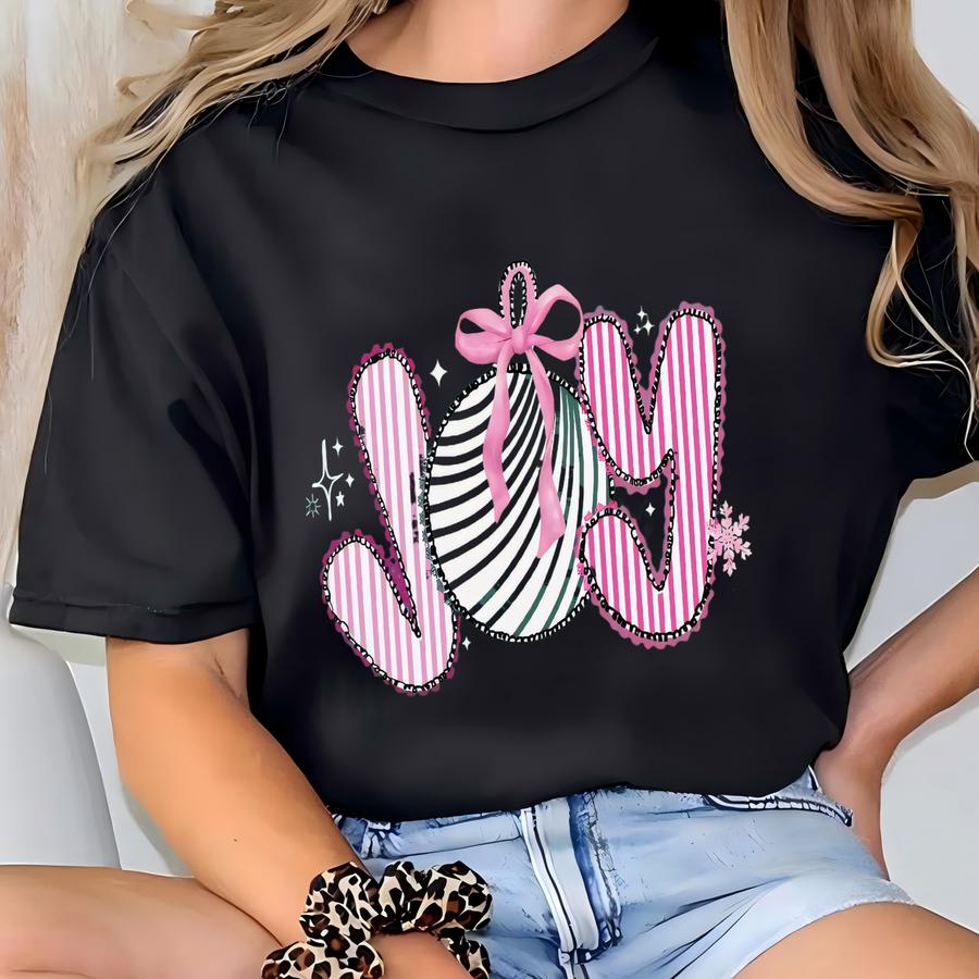 Christian Christmas Shirt Jesus Christmas Tee Religious Gift For Women Joy Shirt For The Holidays Joyful Unisex Tshirt Fun T-shirt