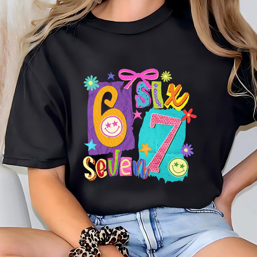 Six Seven Trending Meme Shirt, Funny 67 Halloween Shirt, Six Seven Halloween Shirt, Funny Number Meme Tshirt, Viral Gen Z Meme Saying Tshirt T-shirt