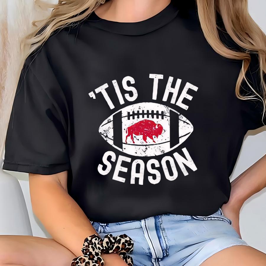 Tis The Season Buffalo Shirt, Family Buffalo Football Shirts, Christmas Youth Buffalo Sweatshirt, Kids Buffalo Tshirts, Buffalo V Neck Tees T-shirt