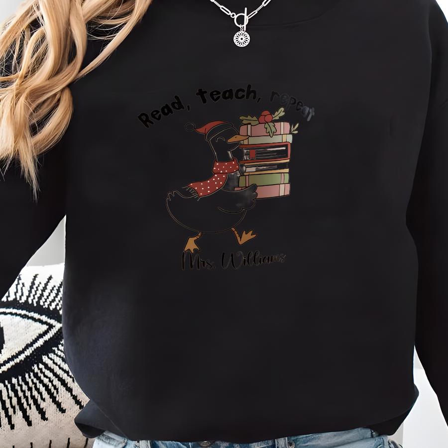 Custom Teacher Appreciation Coffee Mug, Educator Gift, Personalized Tea Cup, School Staff Present, Classroom Decor, Xmas Teacher Quote Sweatshirt