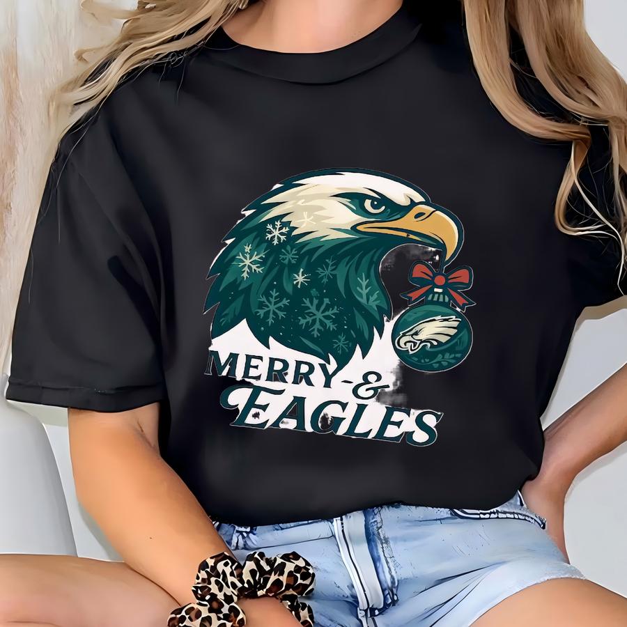 Christmas Eagle Bell Philadelphia Cc Shirt Bell Wearing Eagle Football Shirt Philadelphia Football Shirt Gifts For Him Eagles Xmas Tee T-shirt