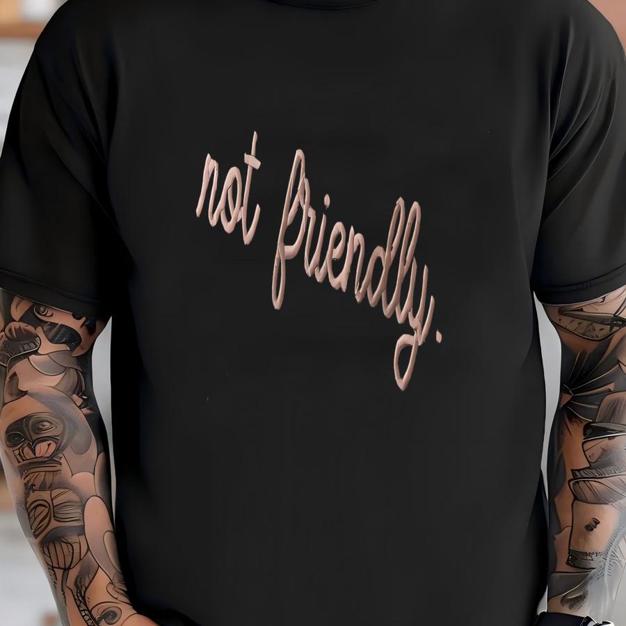 Not Friendly Sweatshirt, Funny Relatable Mental Health Introvert Crewneck T-shirt
