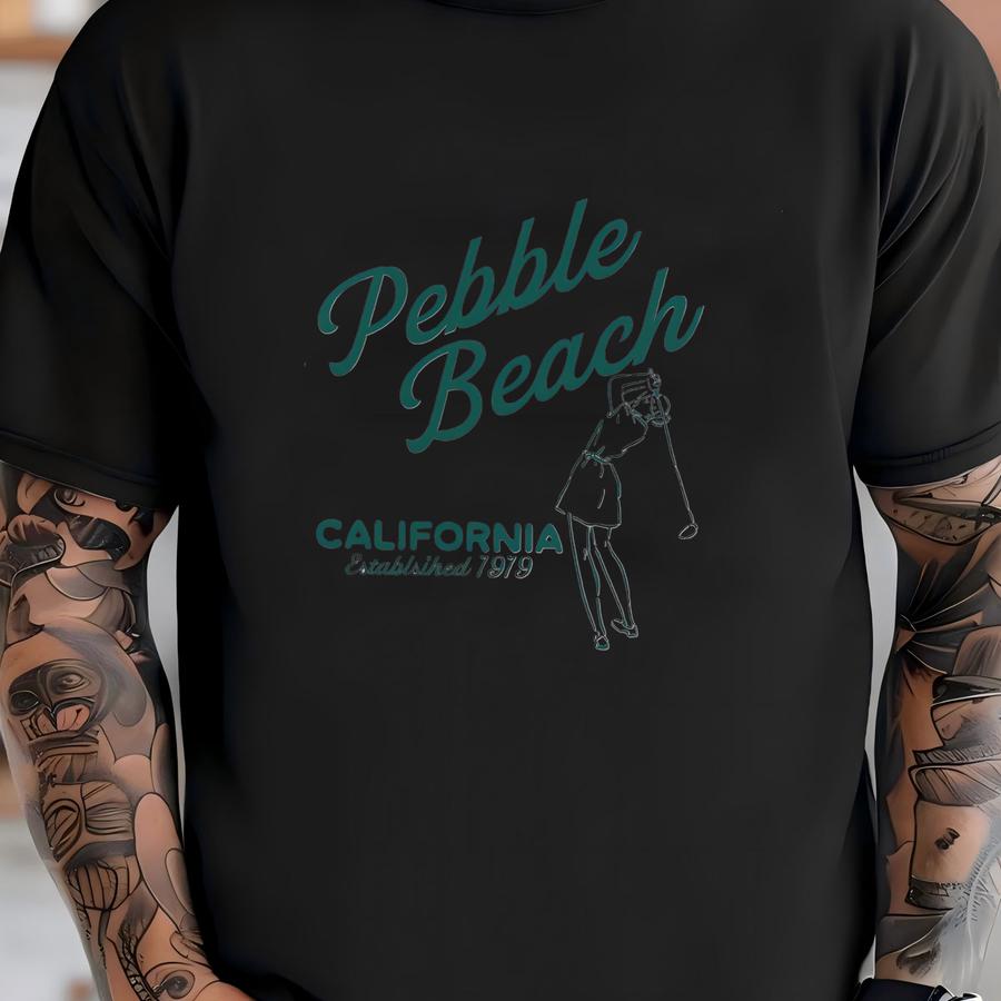 Pebble Beach Short Sve Cotton Hoodie | Vintage Retro Style Golf Tee | Women’s Shirt, Girl’s Trip, Bachelorette Party Top T-shirt