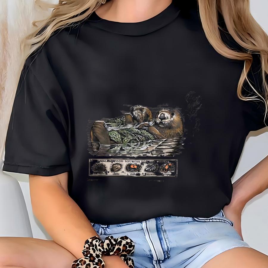 Vintage Replica Otter Shirt, Aquarium Graphic Shirt, Al Aesthetic Tee, Monterey Bay Aquarium Vintage Shirt, Sea Otter Hoodie T-shirt