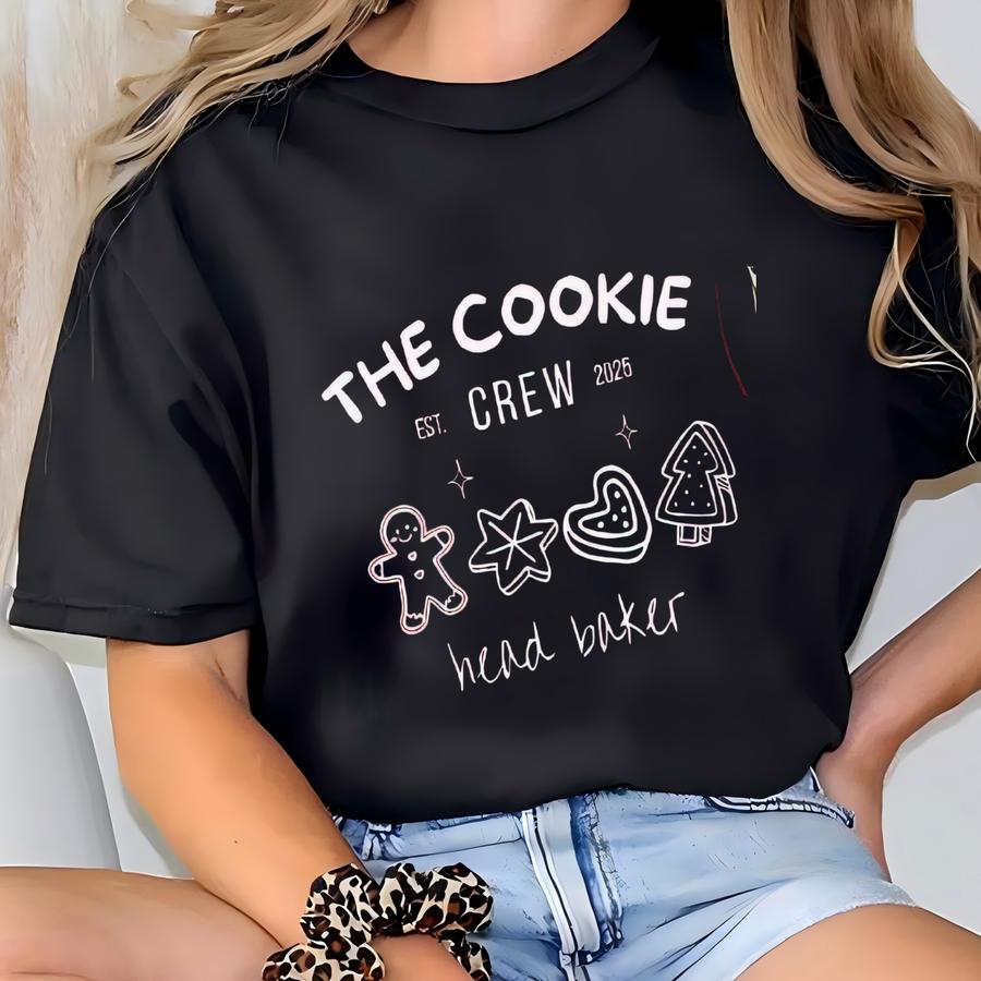 Custom Christmas Cookie Crew Shirt , Matching Family Christmas Shirts, Christmas Baking Shirt, Family Group Christmas Shirt T-shirt