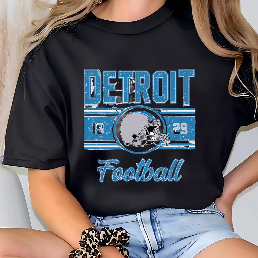 Detroit Vintage Sweatshirt, Classic Detroit Football Sport Sweater, Detroit Football Crewneck, Detroit Football Game Sweatshirt T-shirt