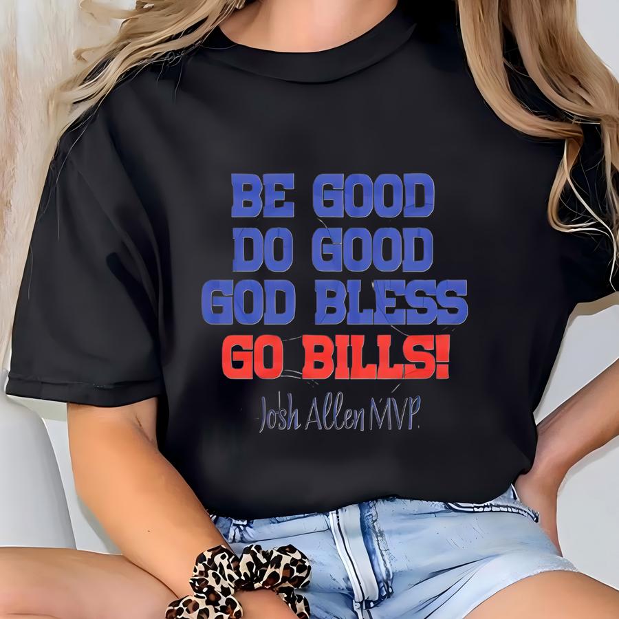Be Good Do Good God Bless Unisex Long Sve Tee, Buffalo Fan Gift, Everyday Comfort, Casual Wear, Shirt T-shirt