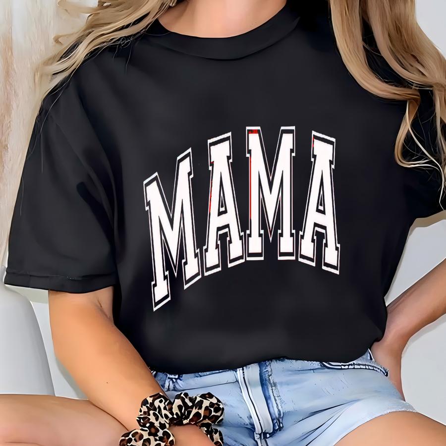 2025 Retro Mama Shirt Mothers Day Gift From Daughter For Mom Mama Tshirt For Birthday For Her Baby Shower Christmas T-shirt