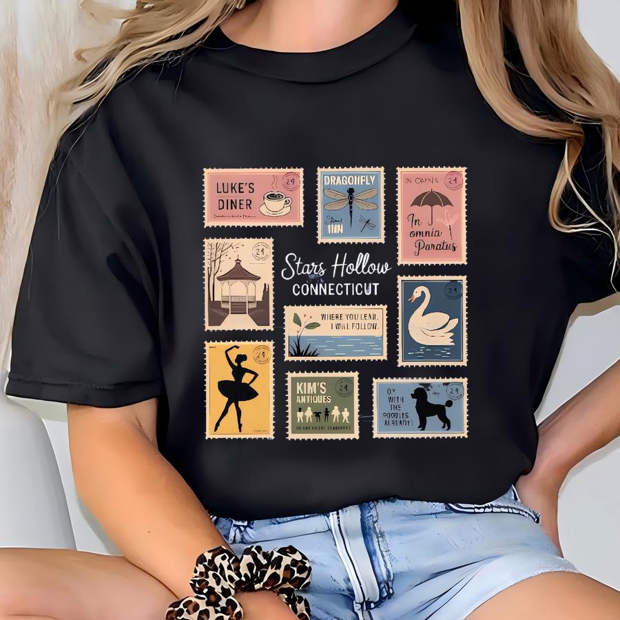 Gilmore Girls Stars Hollow Hoodie: Cozy Fall Lounge Tee, Perfect Gift For Tv Show Fans T-shirt