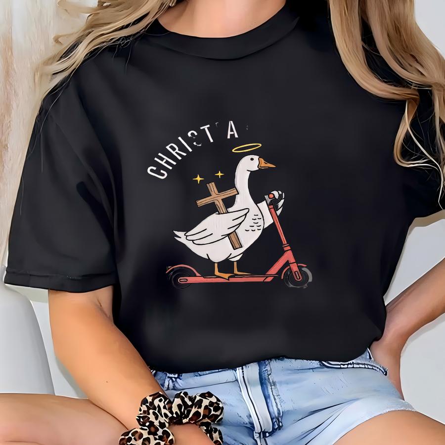 Christian Goose On The Loose Sweatshirt: Silly Goose Sweatshirt, Inspirational Gift, Bible Verse Sweatshirt T-shirt