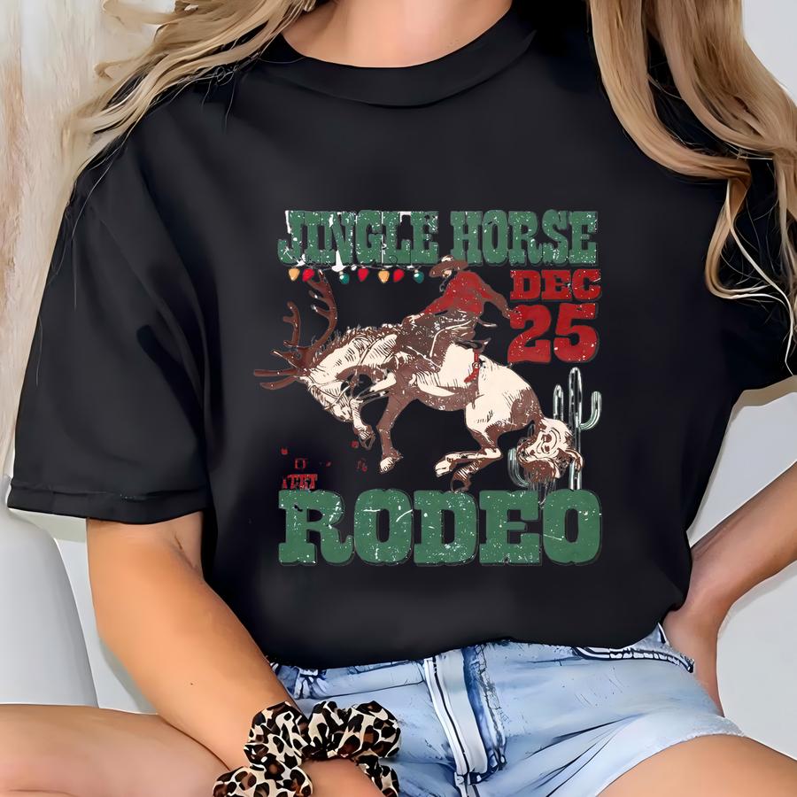 Giddy Up Jingle Horse Pick Up Your Feet Shirt, Owboy Christmas Family Tee,christmas Western Shirt,ss0372 T-shirt