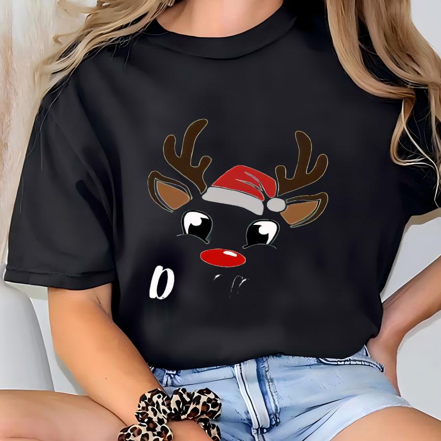 Custom Reindeer Family Sweatshirt: Custom Family Name Hoodie, Personalized Kids Name, Christmas Family Gift, T-shirt