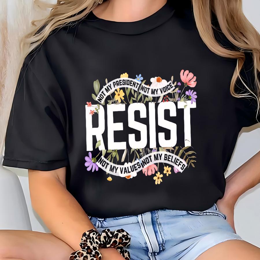 Kwiatowe Oprzeć Koszula Antyfaszyzmu, Ręce Od Protestu T-shirt, Równości Aktywista Koszula, Anty Autorytarny Wolność Kwiat Graficzny Kapuchon Kostium