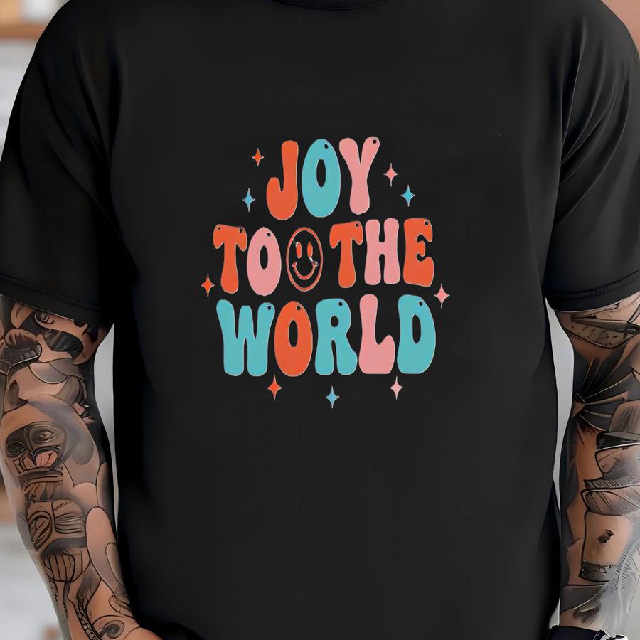 ® Joy To The World Shirt Face Shirt Retro Christmas Shirt Holiday Shirt Christmas Gift Shirt Happy New Year Tee T-shirt