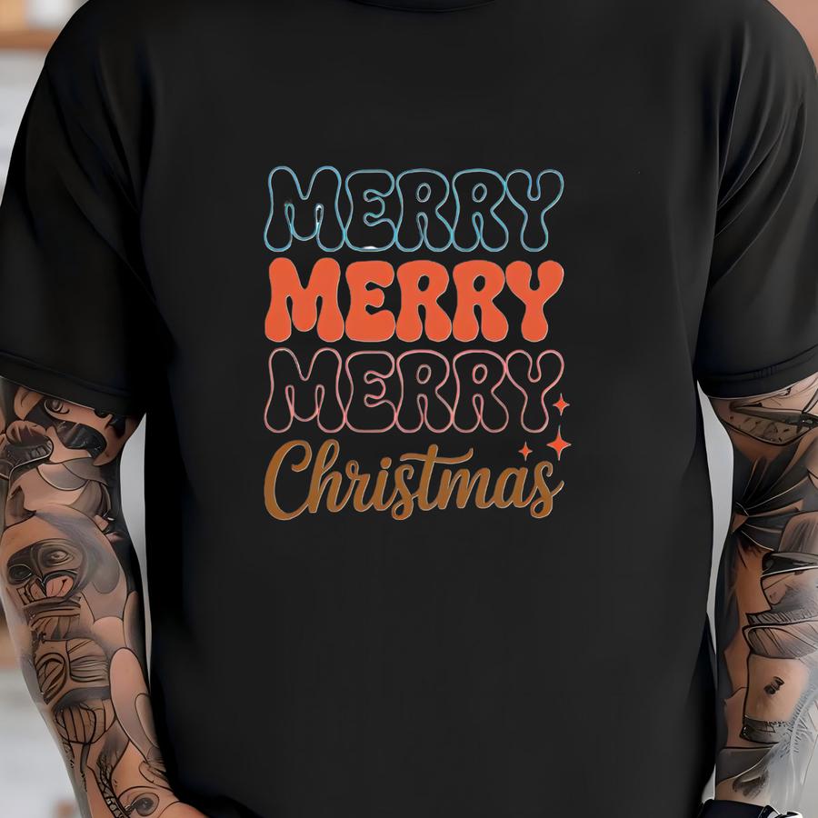 ® Merry Christmas Shirt Retro Christmas Shirt Holiday Shirt Christmas Gift Idea Christmas Family Shirt Holiday Party Shirt T-shirt