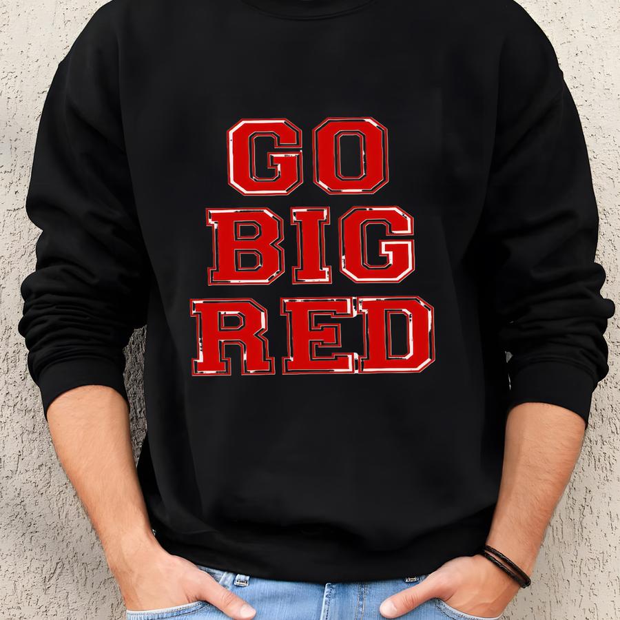 Go Big Red Nebraska Football Shirt, Nebraska Game Day College Tee, Nebraska Husker T-shirt, Nebraska College Football Tee. Sweatshirt
