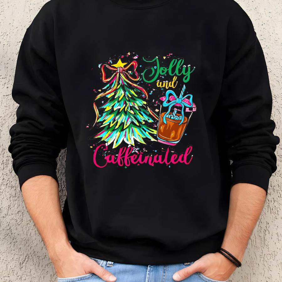 Christmas Coffee Shirt, Girls Christmas Shirt, Women's Christmas Shirt, Retro Christmas Shirt Sweatshirt