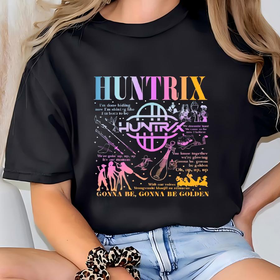Huntrix Kpop Sweatshirt, Cool Demon Hunter Youth Hoodie, Anime Style Toddler Sweatshirt, Powerful Music Warrior Hoodie For Kids T-shirt
