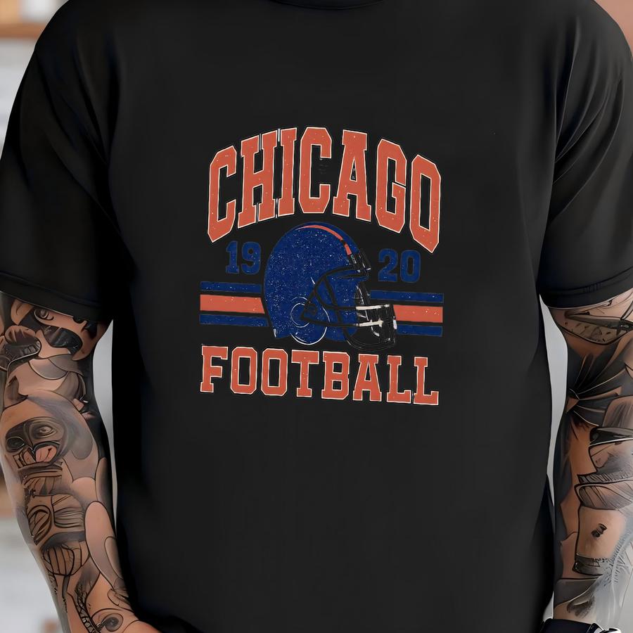 Chicago Football 1920s Sweatshirt: Retro Sports Tee, Hicago Team Football Shirt, Sunday Chicago, Sport Shirt, Chicago Football T-shirt