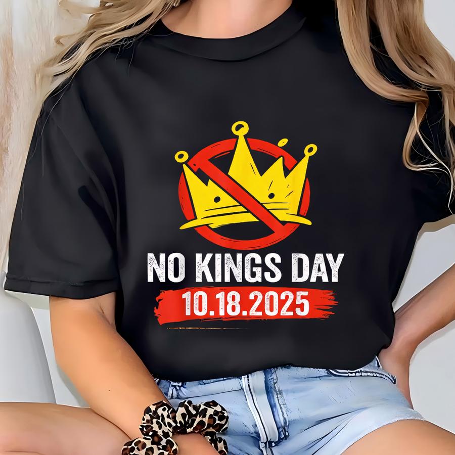No Kings Day Sweatshirt, No Crown Tshirt, Protest Hoodie, Anti Monarchy Sweater, Revolutionary Statement Tee, Political Activism Clothes T-shirt