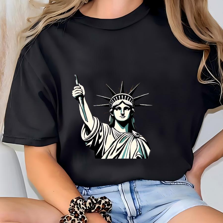 No Kings Sweatshirt, Retro Statue Of Liberty Tshirt, Anti Monarchy Tee, Political Activist Outfit, Freedom Hoodie, Clothes T-shirt