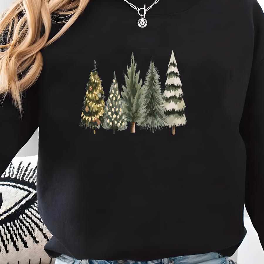 Merry And Bright ® Shirt, Christmas Trees Shirt, Merry Christmas Tee, Holiday Shirt, New Year Shirt, Xmas Shirt, Winter Tshirt Sweatshirt