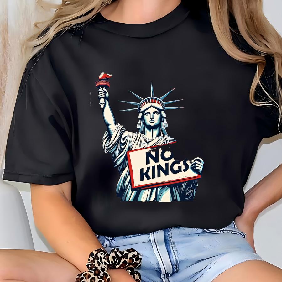 No Kings Sweatshirt, Statue Of Liberty Sweater, Anti Monarchy Tshirt, Anti Shirt, Political Activist Outfit,freedom Hoodie T-shirt