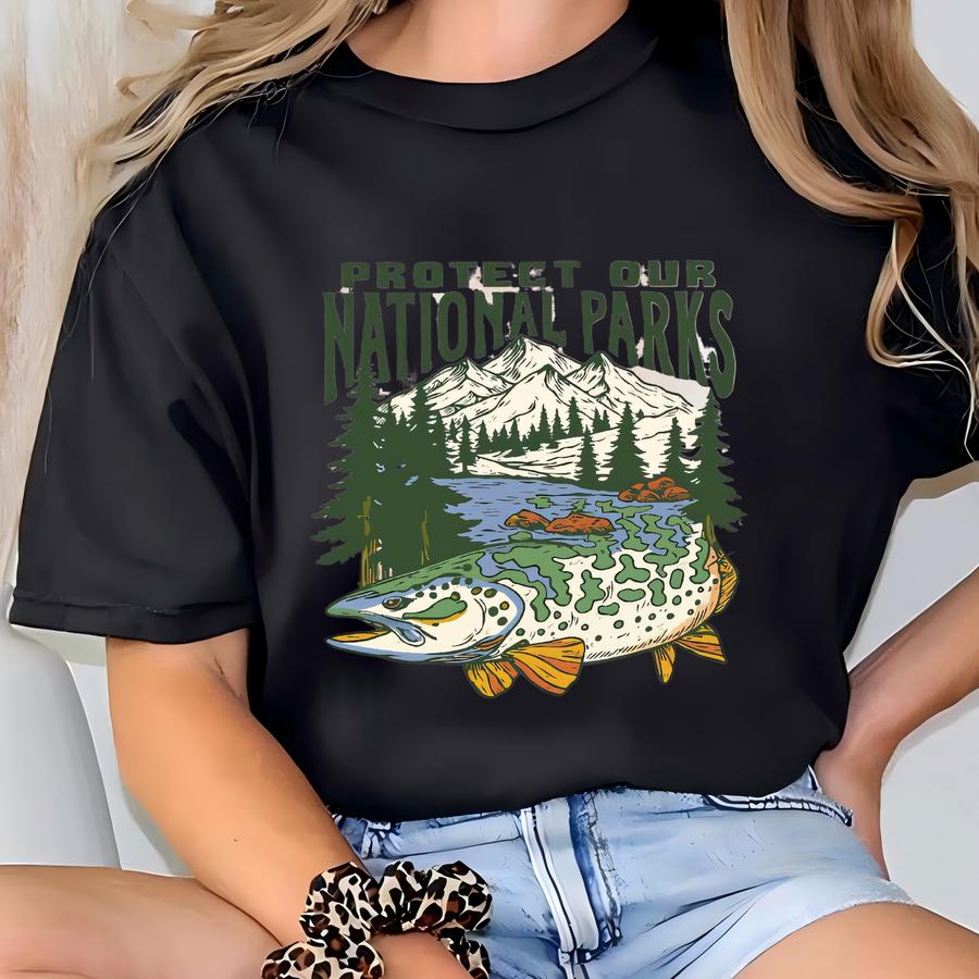 National Parks Tee: Protect Nature, Retro Outdoor Adventure Gift T-shirt