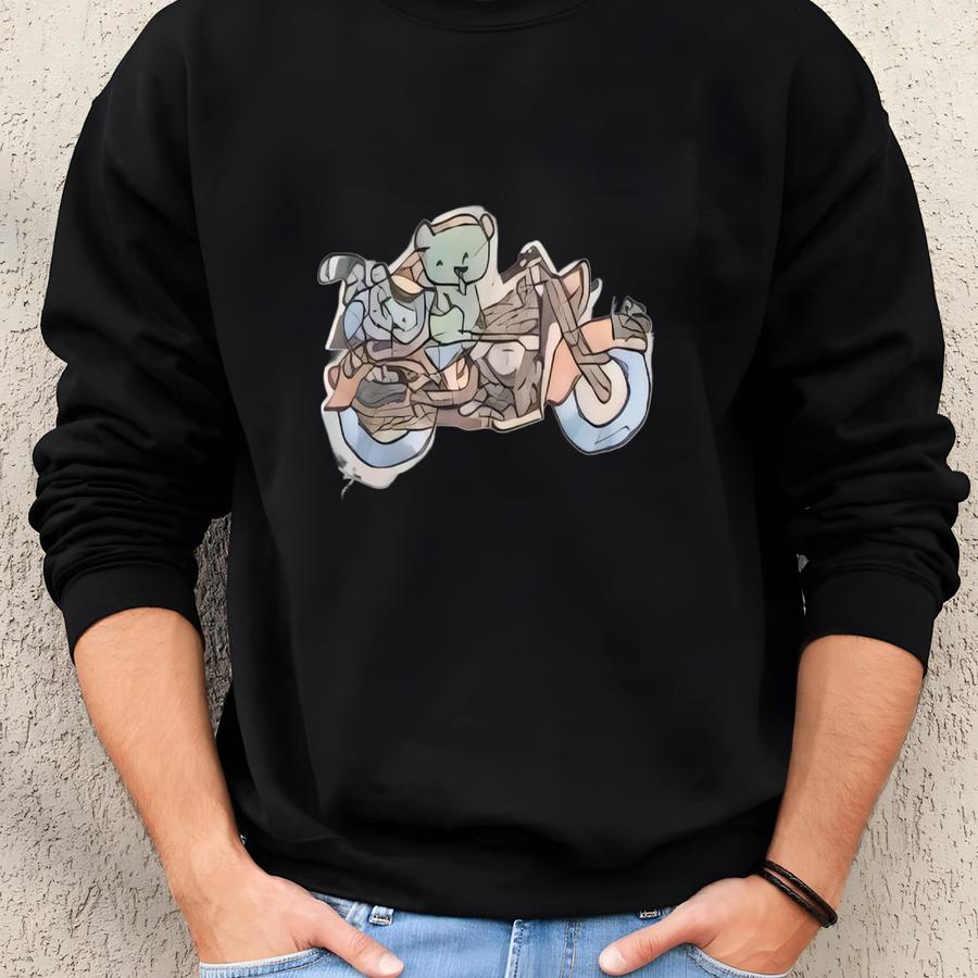 Motorcycle Blue Sping Vintage Size 0 6 Months Baby Infanrt Boy Bunting Born To Ride Sweatshirt