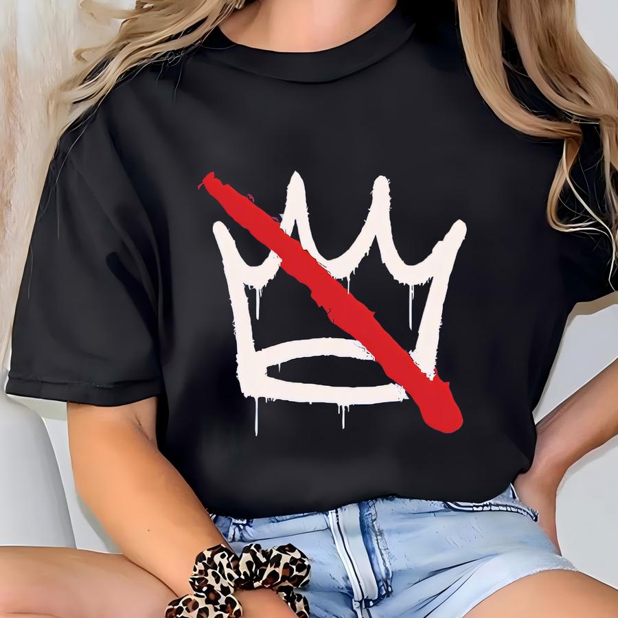 No Kings Vneck Shirt, Political Shirts, Anti Tee, Crown No Kings Shirt T-shirt