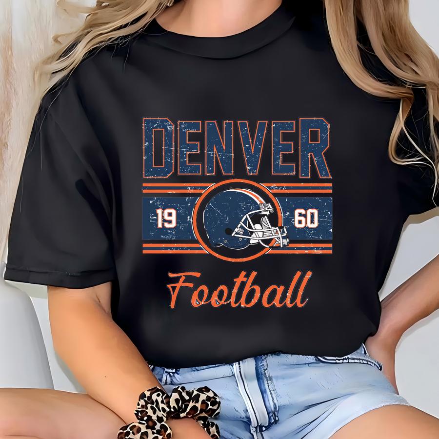 Denver Vintage Sweatshirt, Classic Denver Football Sport Sweater, Denver Football Crewneck, Denver Football Game Sweatshirt T-shirt