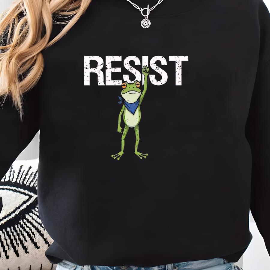 Resist Frog Sweatshirt | Free Portland | Freedom Frog Hoodie Sweatshirt