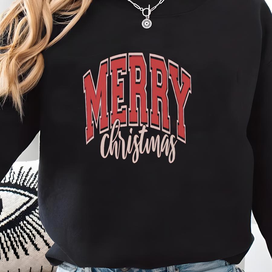 Retro Merry Christmas Sweatshirt: Holiday Family Shirt Sweatshirt