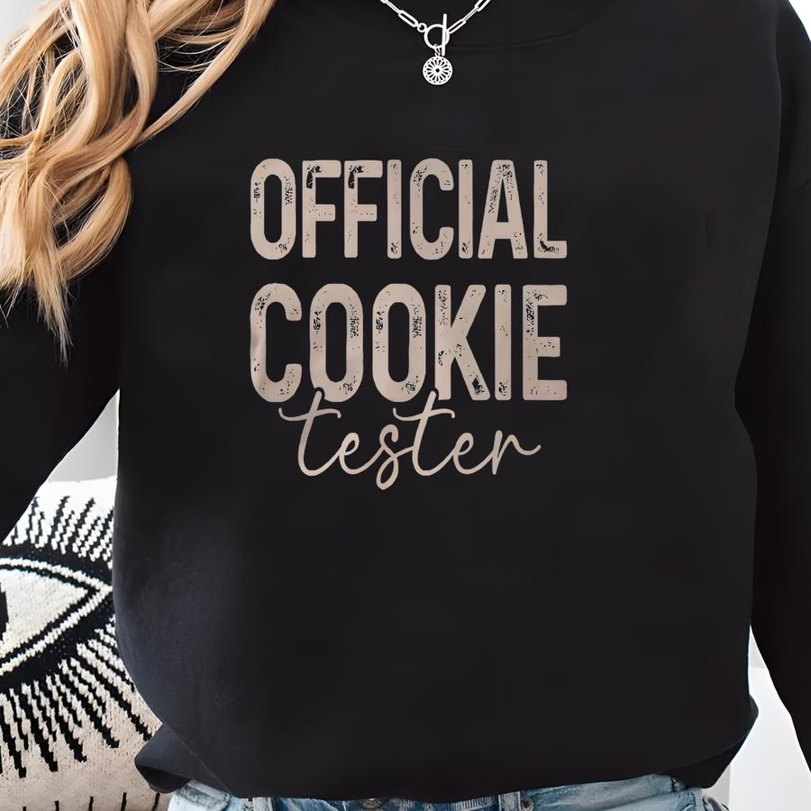 Funny 'official Cookie Tester' Christmas T-shirt: Holiday Humor Gift Sweatshirt