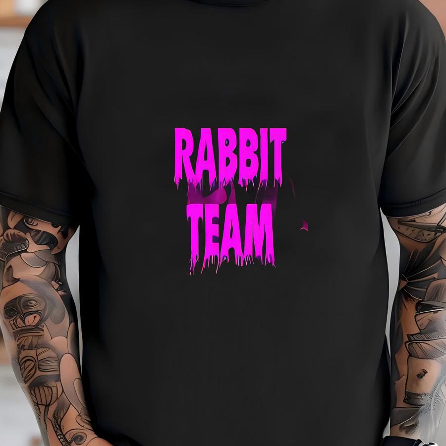 Rabbit Turtle Team Crop Tops , Matching Neon Graphic Beach Tees For Best Friends Or Couples T-shirt