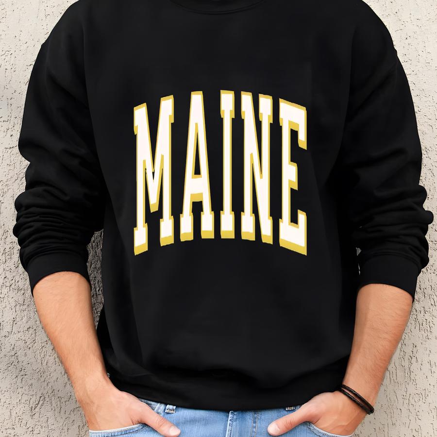 Maine Tee, Maine Gift, East Ua, Maine, Maine Gift, Maine Travel, Maine Vacation, Collegiate Sweatshirt