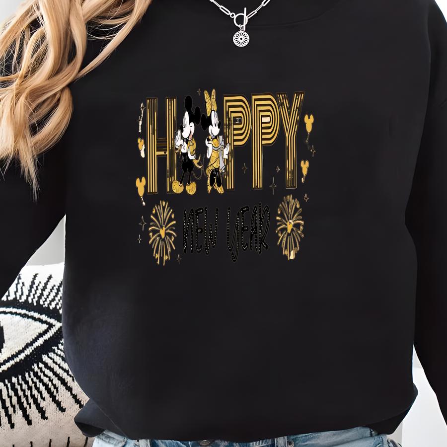 Fireworks Happy New Year Shirt, Shirt, New Year Matching Shirts, New Year's Party Shirt, 164075 Sweatshirt