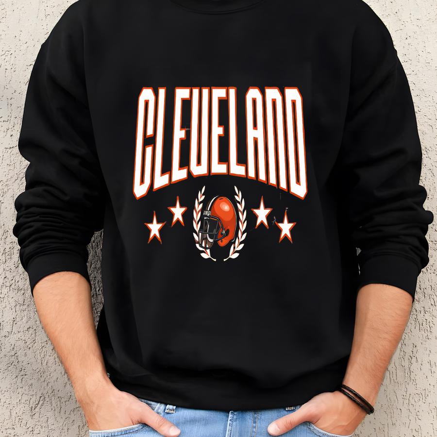 Cleveland Football Retro Varsity Shirt, Vintage Brown Football Collegiate Tee, Game Day Pride Shirt, Classic Cleveland Tailgate Shirt Sweatshirt