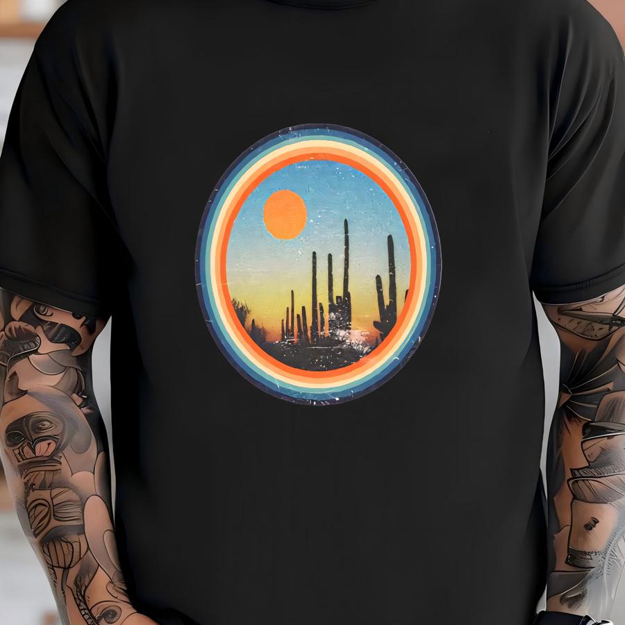 Desert Scene Trucker Hat: Mountain Adventure  T-shirt