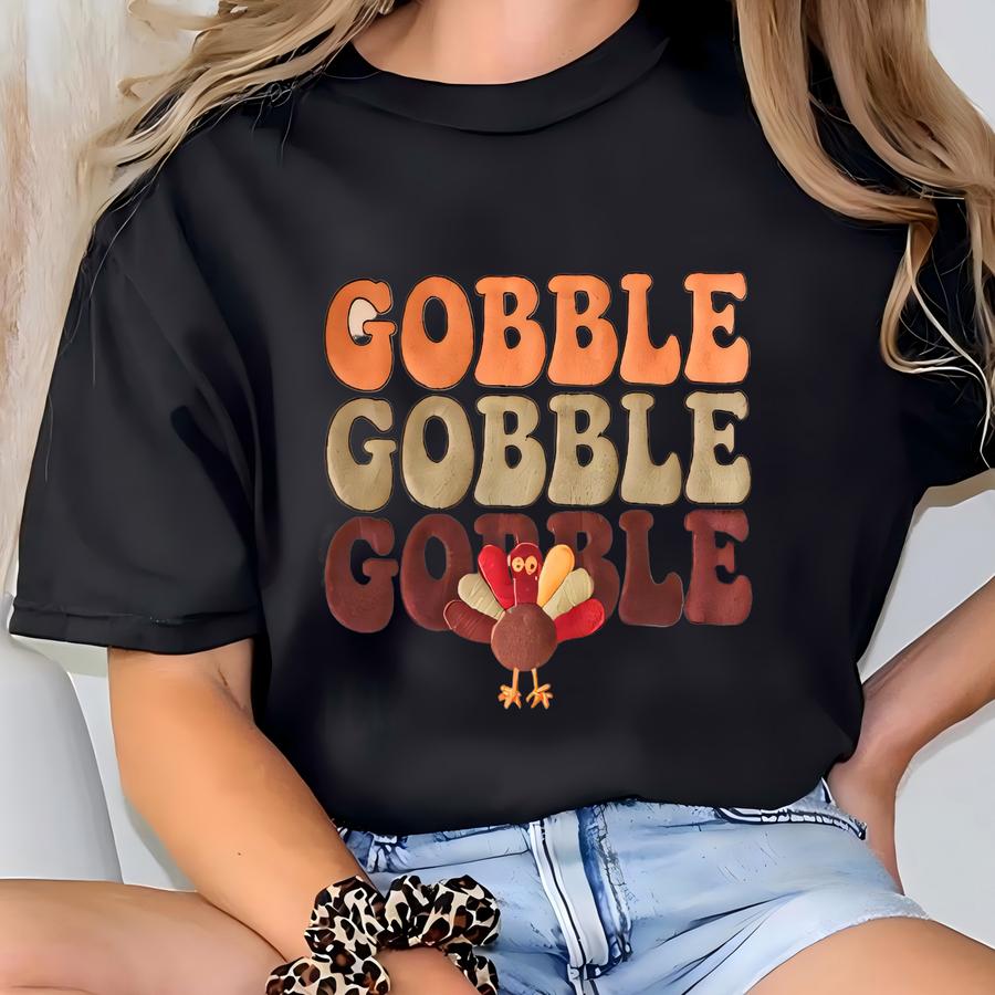 Gobble Thanksgiving Sweatshirt: Turkey Family Shirt T-shirt