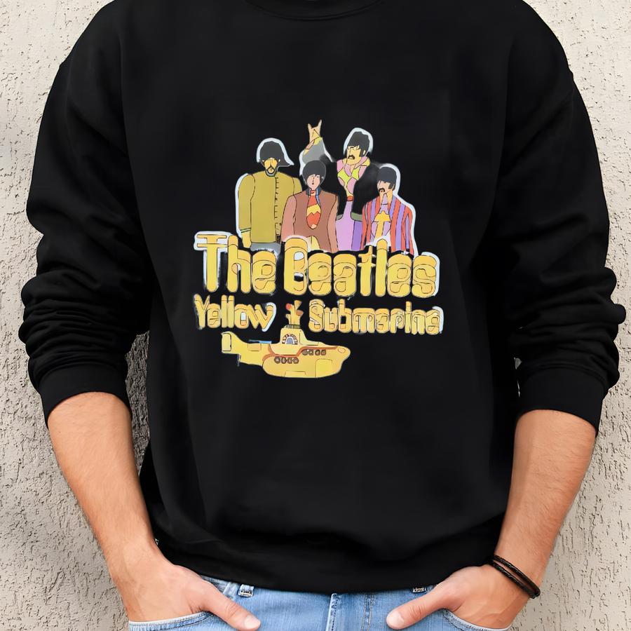 Vintage The Beatles Yellow Submarine Tie Dye Liquid Blue T-shirt Size 2xl 2005 Sweatshirt