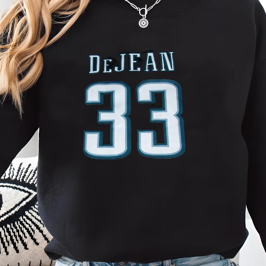 Cooper Dejean #33 Sewn Stitched Custom Jersey Black Philadelphia All Adult Sizes Sweatshirt Cooper Dejean #33 Sewn Stitched Custom Jersey Black Philadelphia All Adult Sizes Sweatshirt