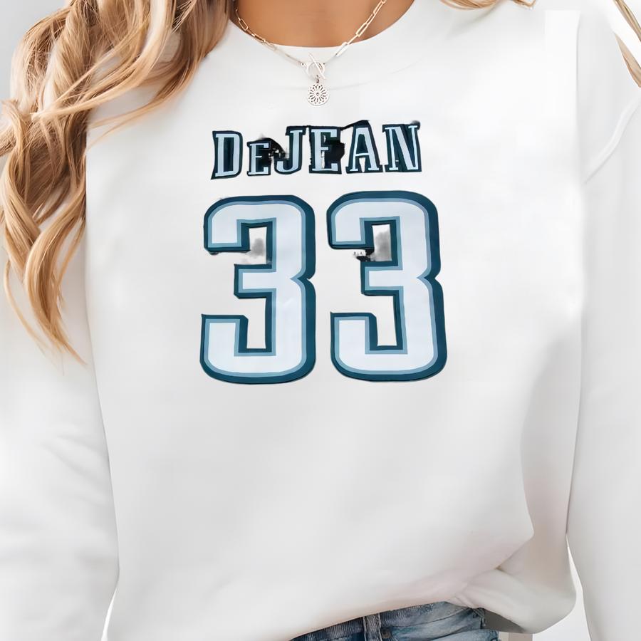 Cooper Dejean #33 Sewn Stitched Custom Jersey Black Philadelphia All Adult Sizes Sweatshirt Cooper Dejean #33 Sewn Stitched Custom Jersey Black Philadelphia All Adult Sizes Sweatshirt