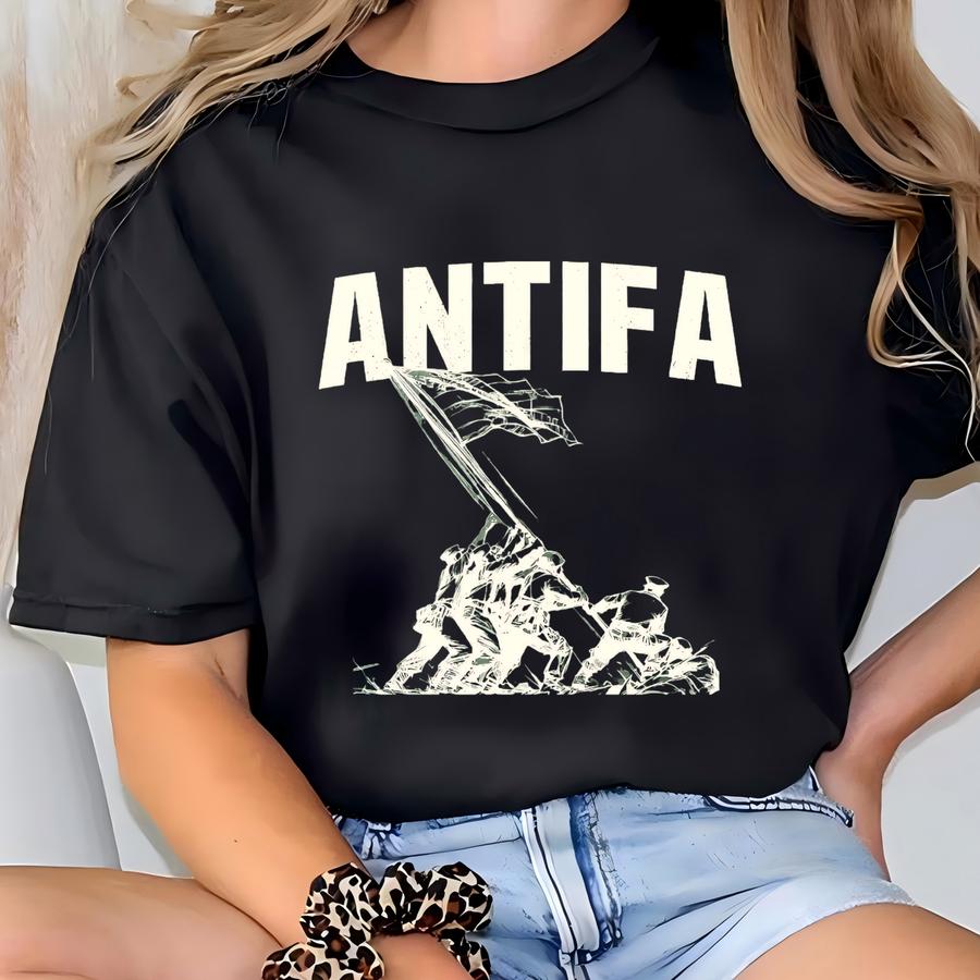 Antifa Shirt, Antifascist Statue Of Liberty Tshirt, Anti Fascism Patriotic Tee, Anti Shirt, Liberal Democrat Gift, Protest Rally Tee T-shirt