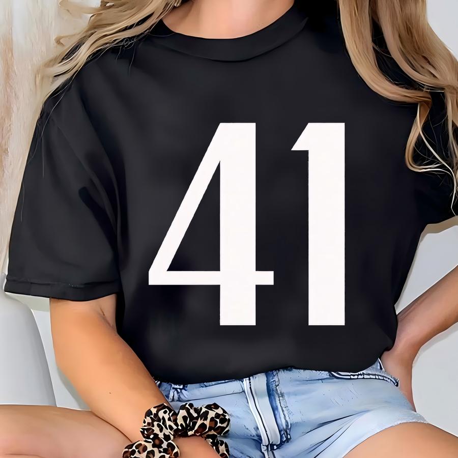 Forty One Meme Shirt, Viral Tee, Unisex Tiktok Tee, 41 Gift For Him, Gift For Her, Gen Alpha Trend Shirt, Internet Humor Shirt, Comedy Tee T-shirt